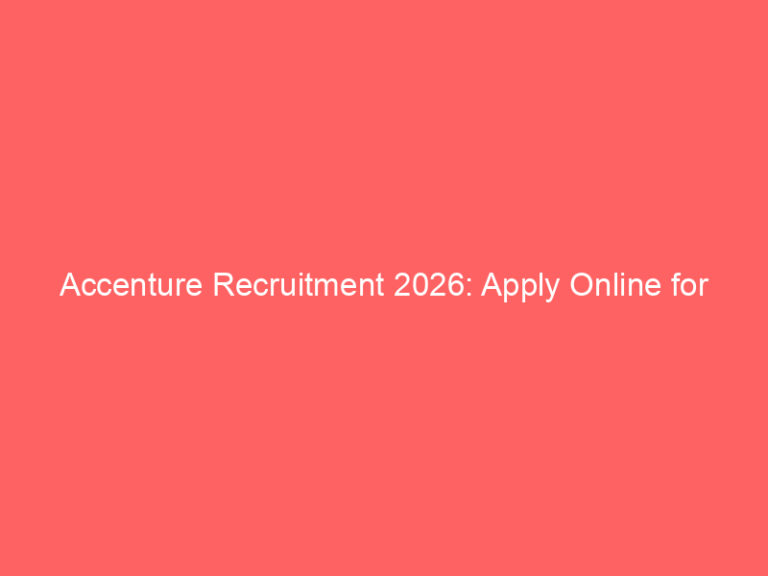 Accenture Recruitment 2026: Apply Online for Cloud Infrastructure Architect (Remote)