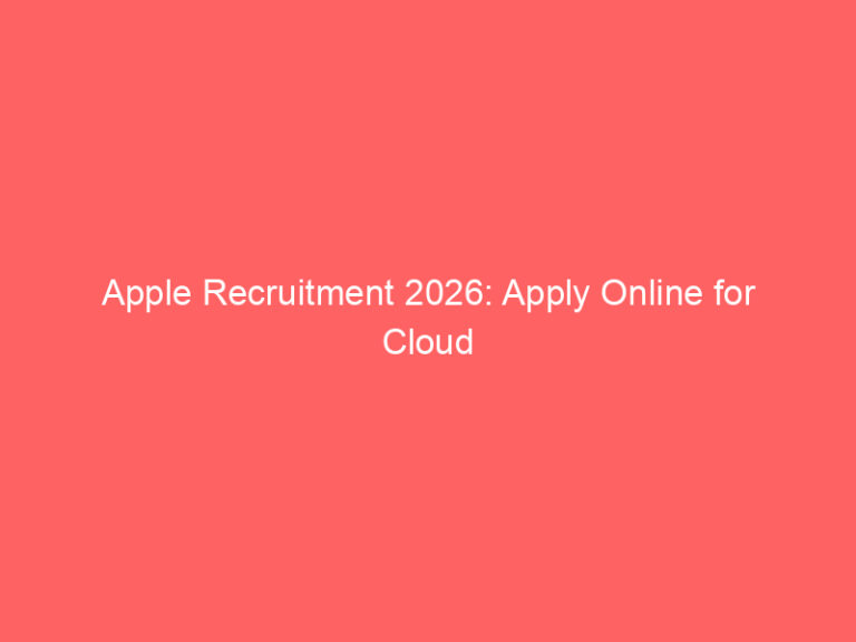 Apple Recruitment 2026: Apply Online for Cloud Infrastructure Architect (Hyderabad)