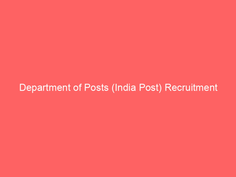 Department of Posts (India Post) Recruitment 2026: Apply Online for Data Entry Operator Grade A – 1200+ Vacancies