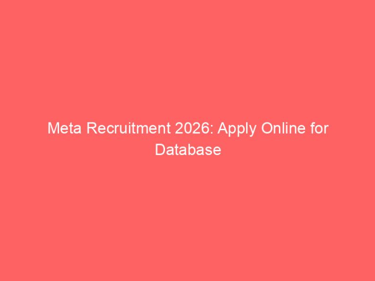 Meta Recruitment 2026: Apply Online for Database Administrator (Remote)