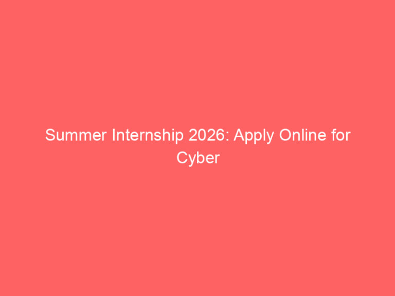 Summer Internship 2026: Apply Online for Cyber Security Consultant Interns via Internshala Portal