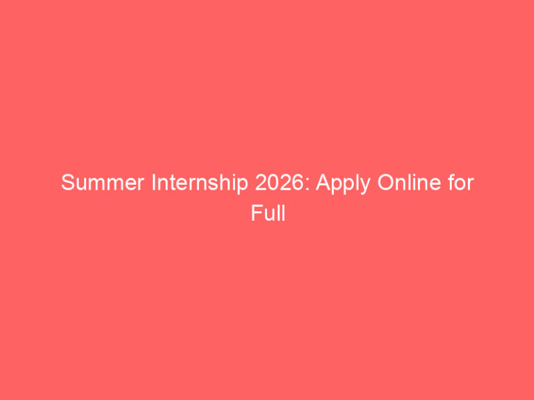Summer Internship 2026: Apply Online for Full Stack Developer Interns via Indeed Jobs
